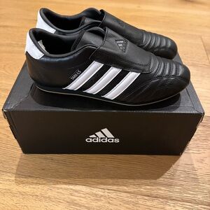 Adidas Black Taekwondo Leather Sneakers for Kids
